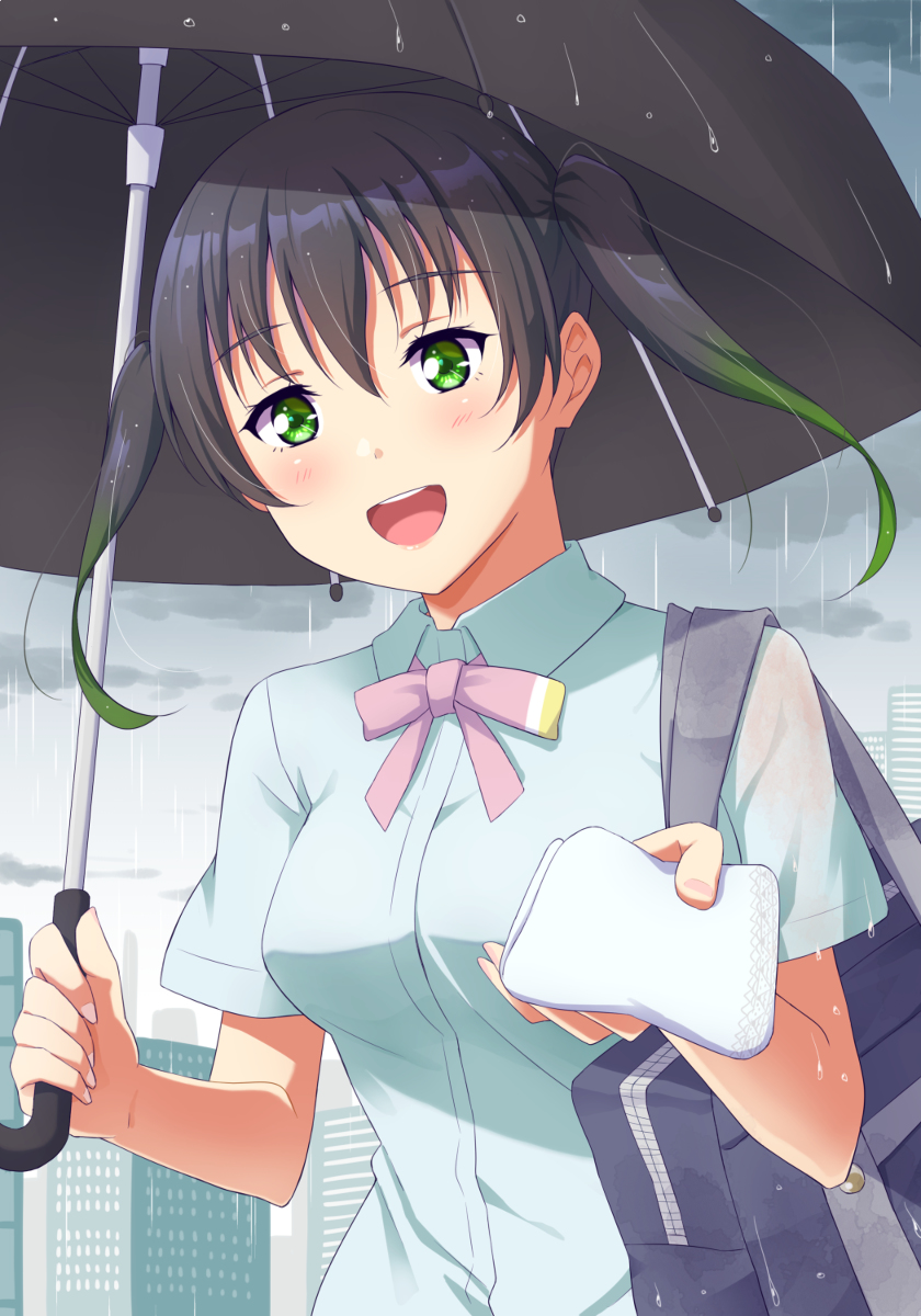 This is a pixiv picture whose title is 雨の日.