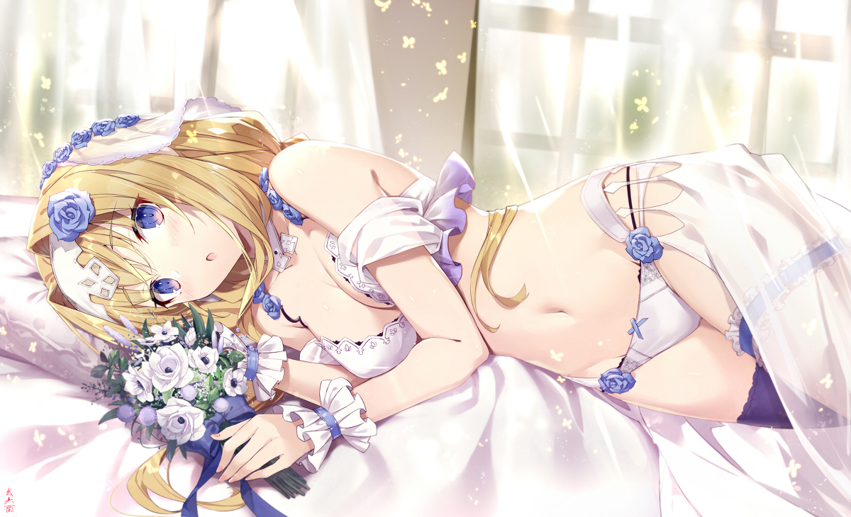 This is a pixiv picture whose title is アリス（ウエディングしたぎ）.