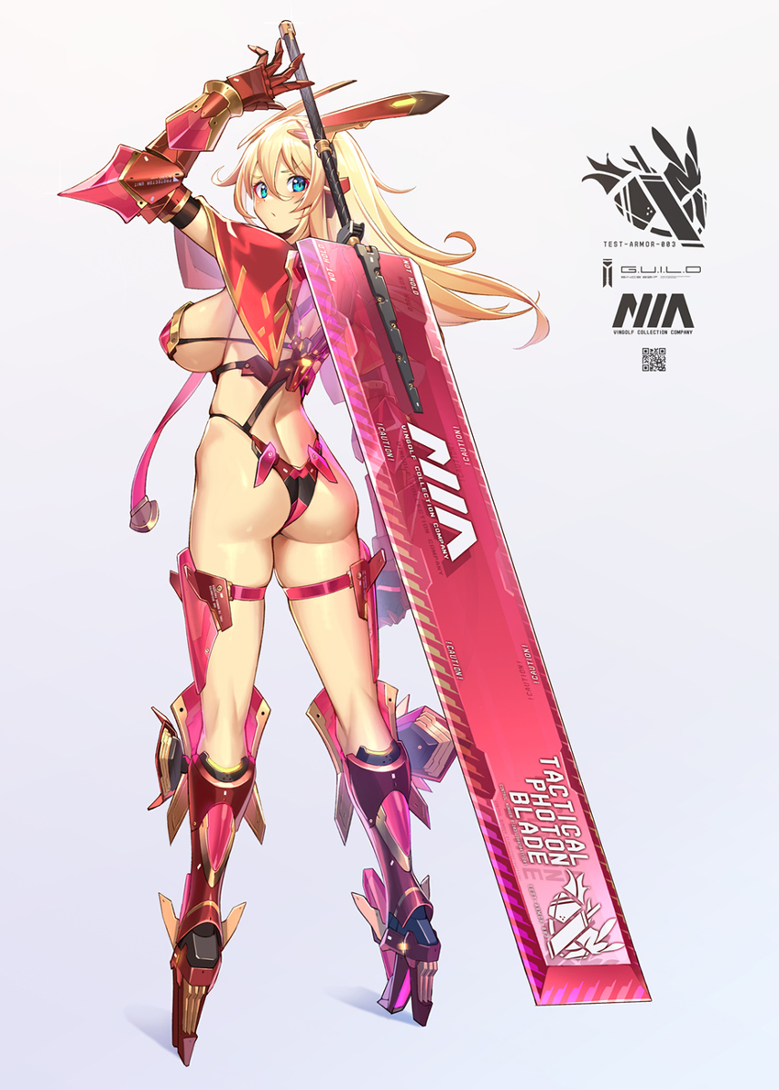 This is a pixiv picture whose title is ビキニアーマー.