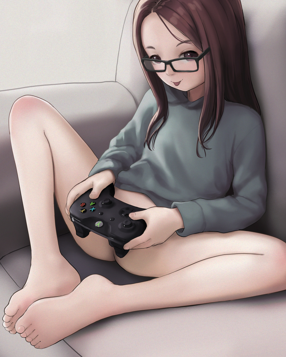 This is a pixiv picture whose title is 「やりたい？」.