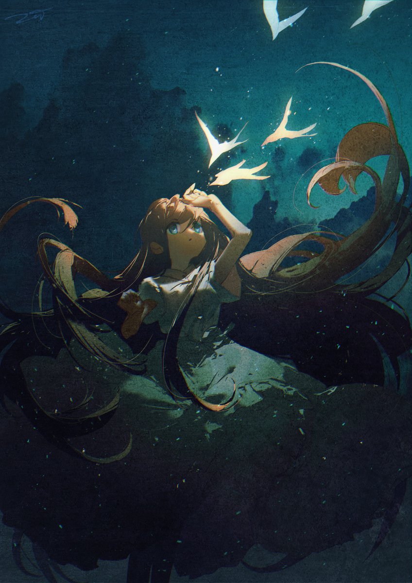 This is a pixiv picture whose title is 輝く.