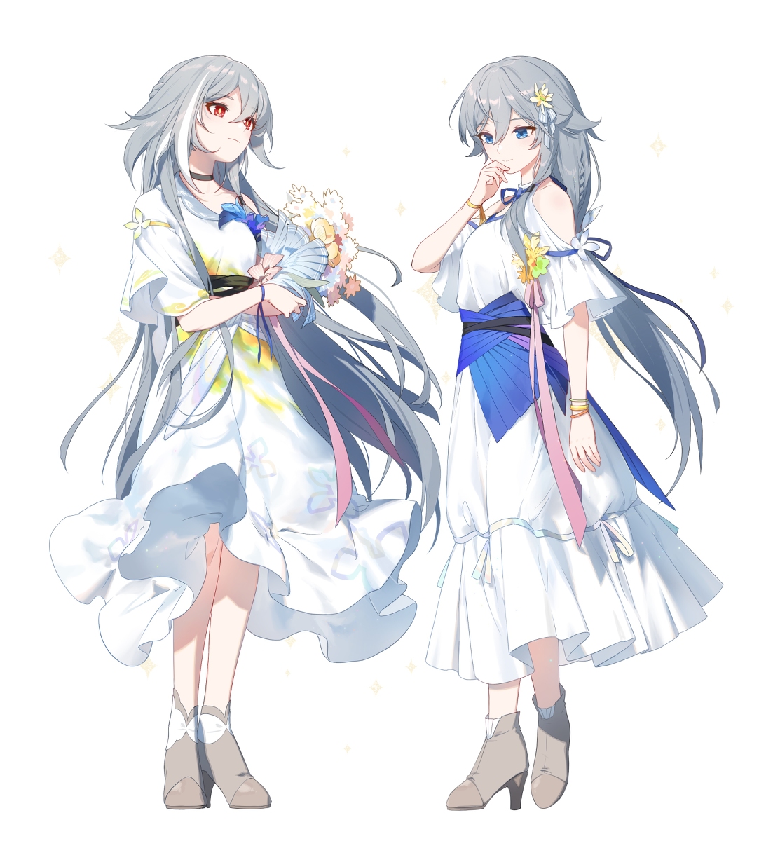 This is a pixiv picture whose title is 送花花.