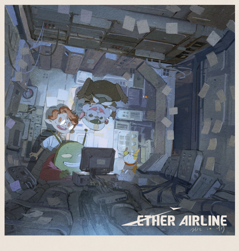 This is a pixiv picture whose title is 【ETHER AIRLINE】数据库.