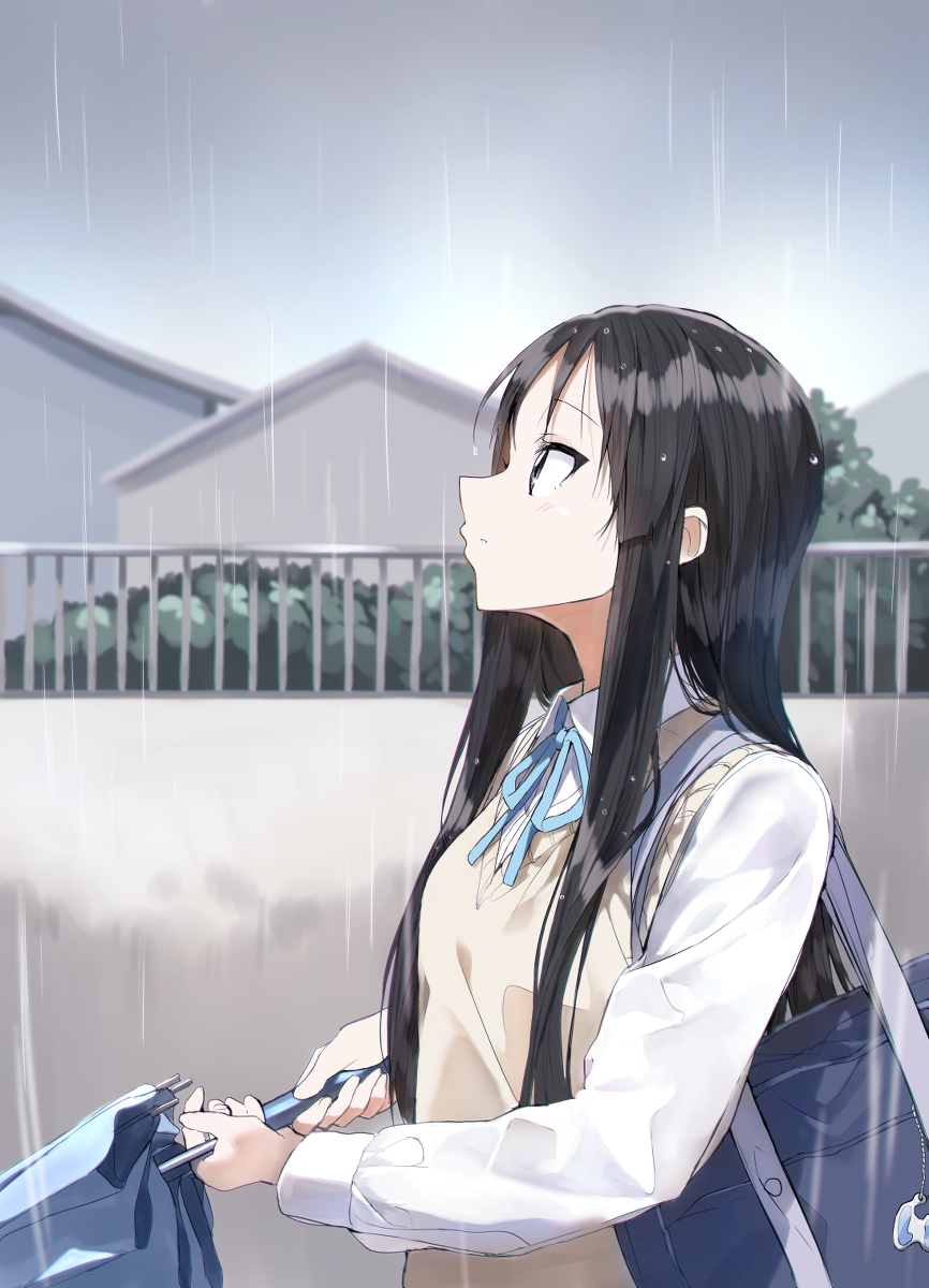 This is a pixiv picture whose title is 雨.