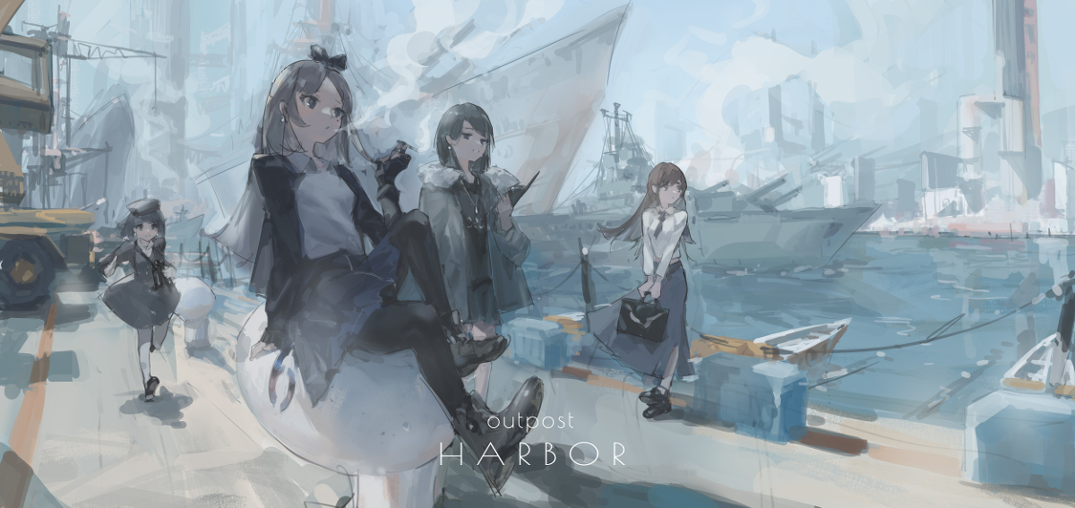This is a pixiv picture whose title is harbor.