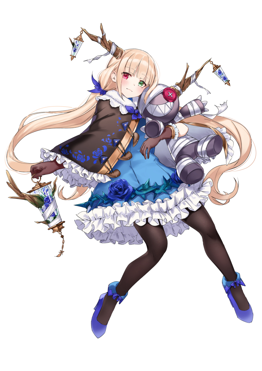 This is a pixiv picture whose title is 蒼薔薇の少女.