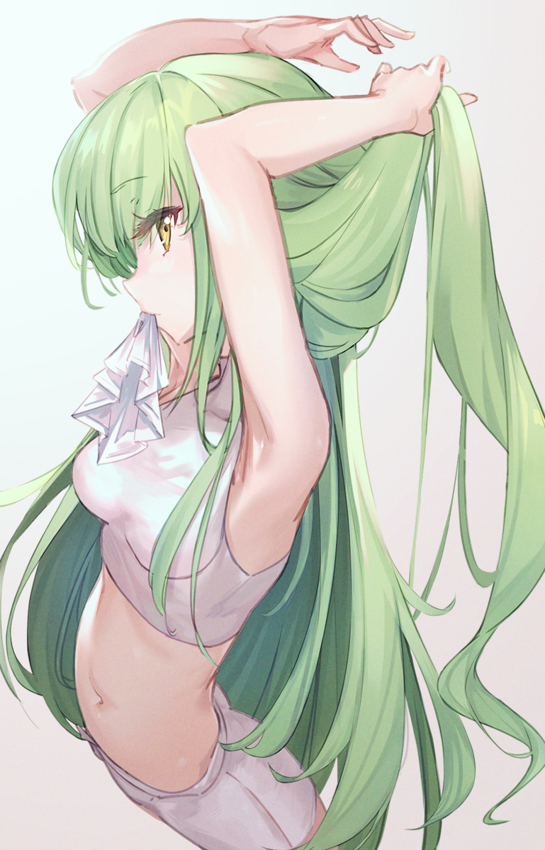 This is a pixiv picture whose title is C.C.🎀.