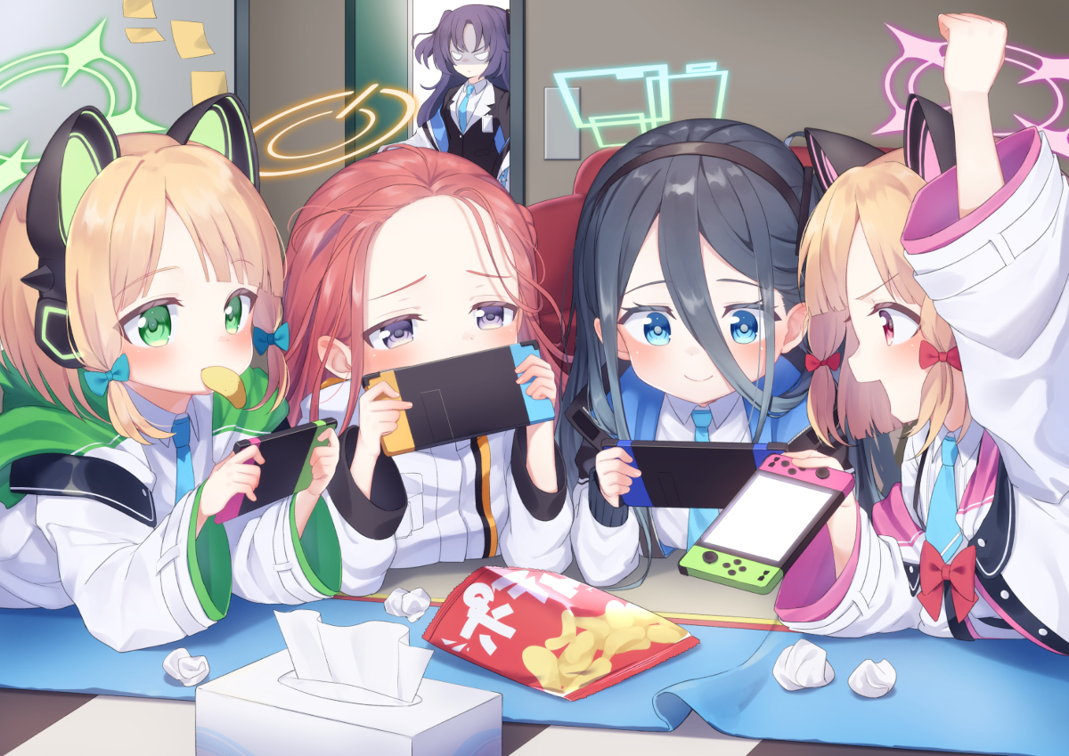 This is a pixiv picture whose title is 今日もゲーム開発部は平和です…？！.