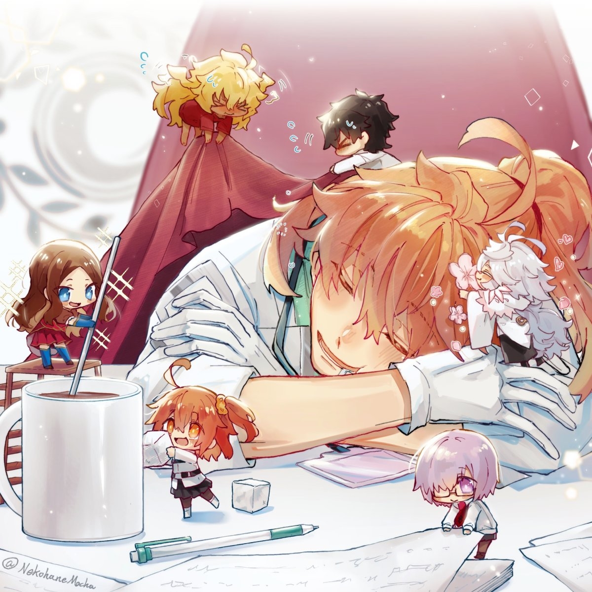 This is a pixiv picture whose title is カルデアの小妖精たち.