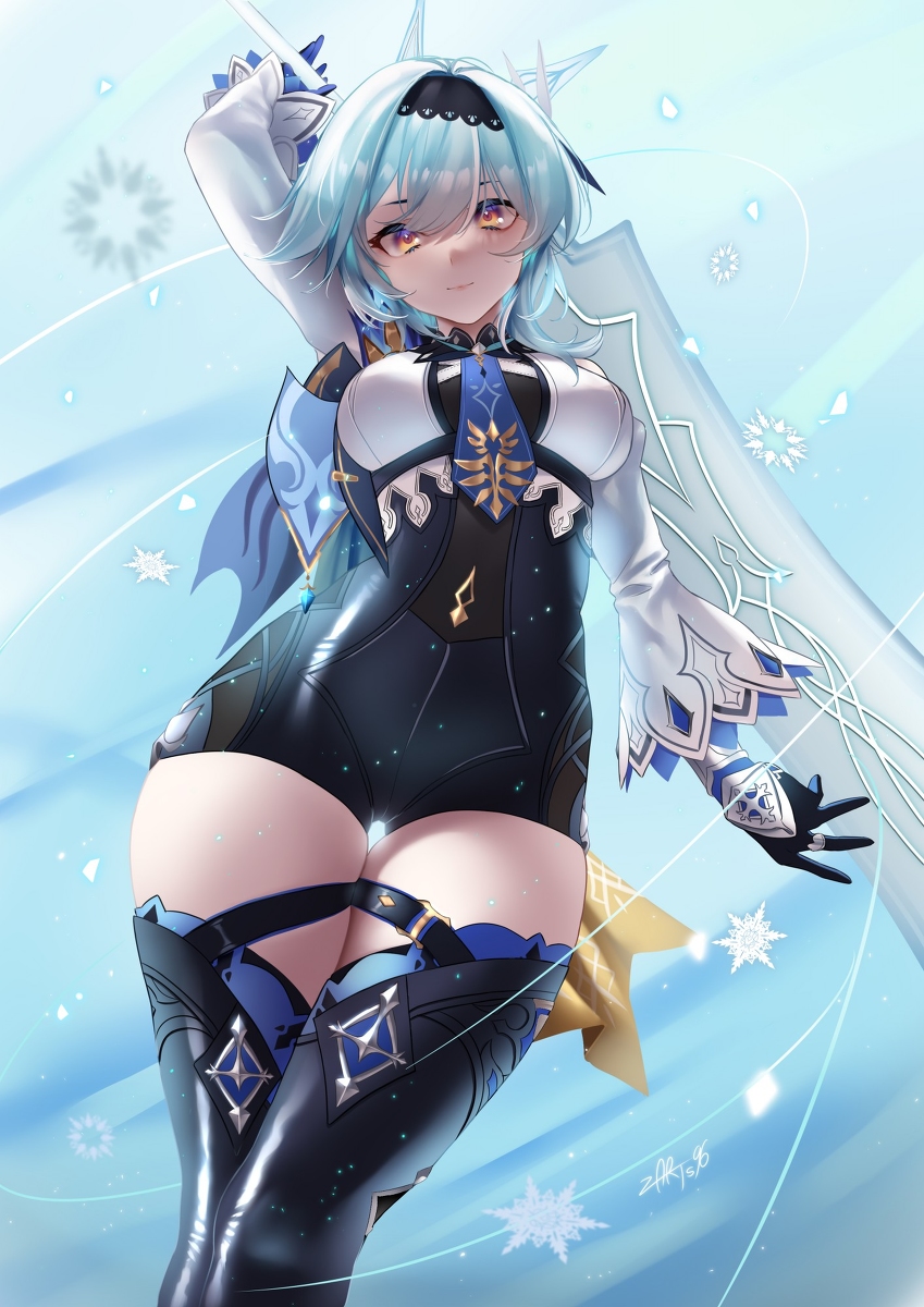 This is a pixiv picture whose title is Eula.