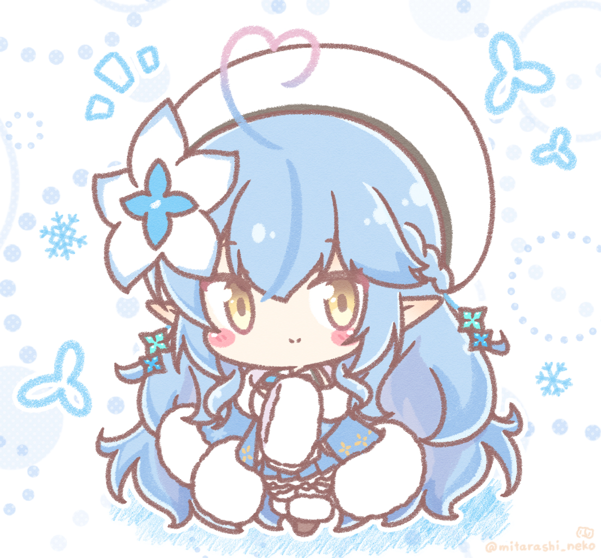 This is a pixiv picture whose title is もこもこラミィちゃん❄.