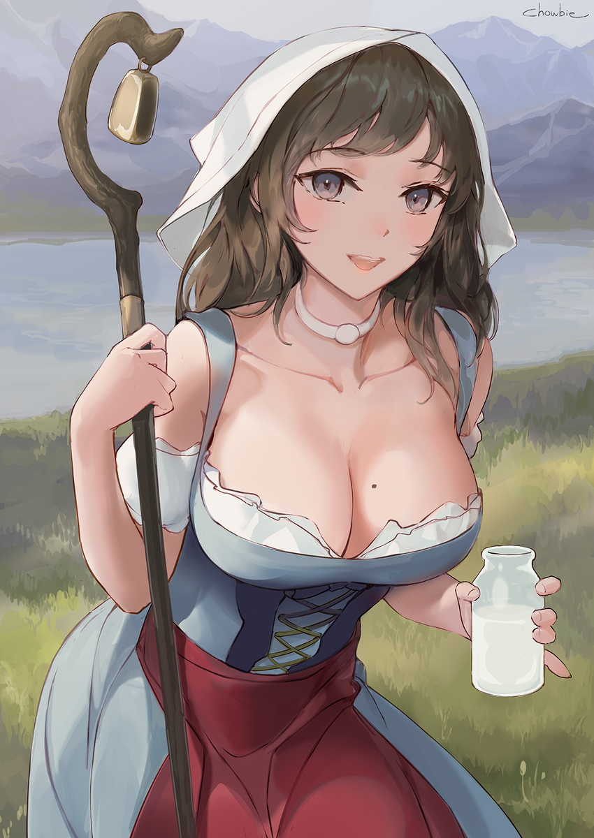 This is a pixiv picture whose title is 搾りたての牛乳はいかがですか?.