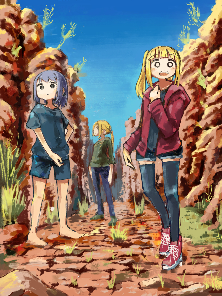 This is a pixiv picture whose title is 谷底.