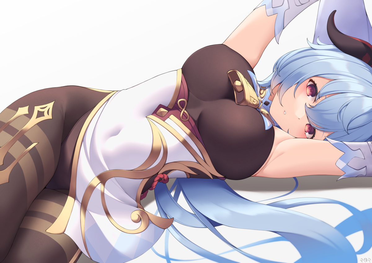 This is a pixiv picture whose title is 甘雨.