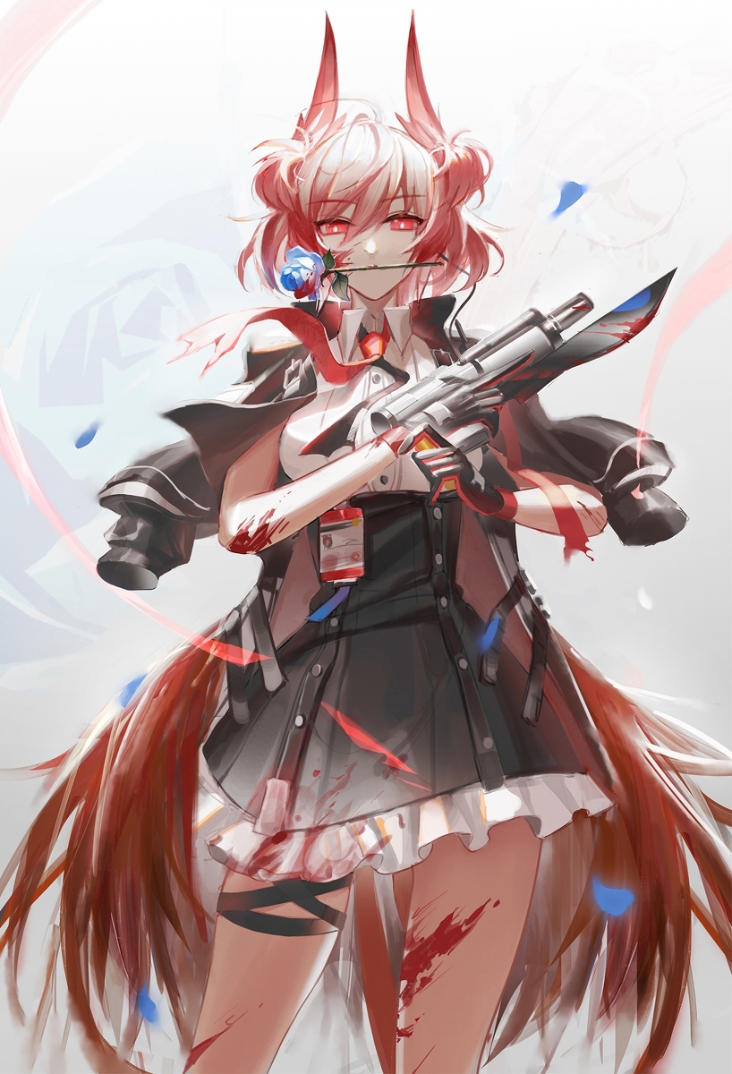 This is a pixiv picture whose title is Guns and roses.