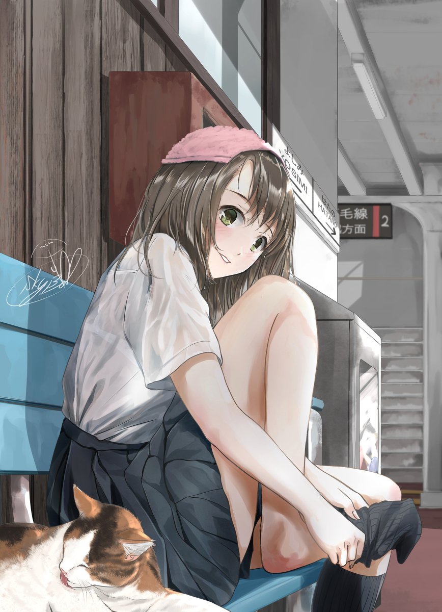 This is a pixiv picture whose title is 雨、凄かったね.