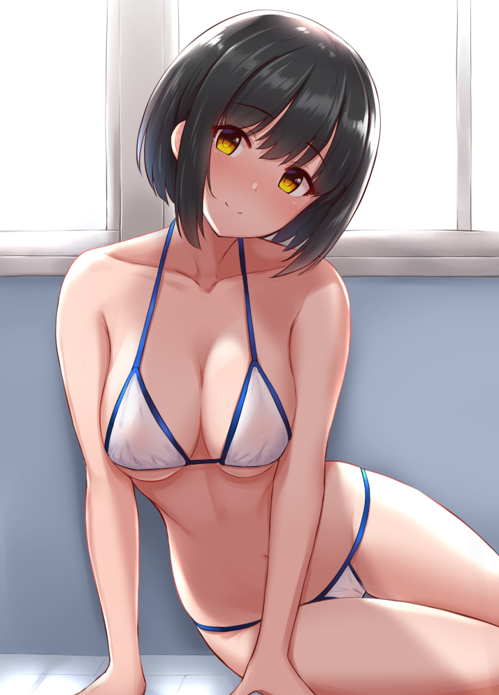 This is a pixiv picture whose title is 水着茄子さん.