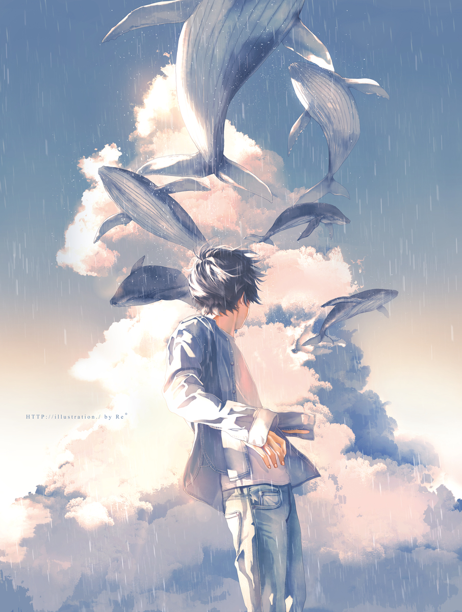 This is a pixiv picture whose title is 雨を呼ぶ.