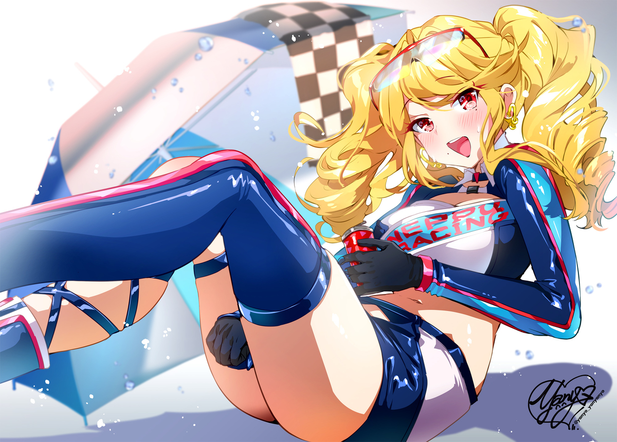 This is a pixiv picture whose title is うわさのレースクイーン、つかまえてね！.