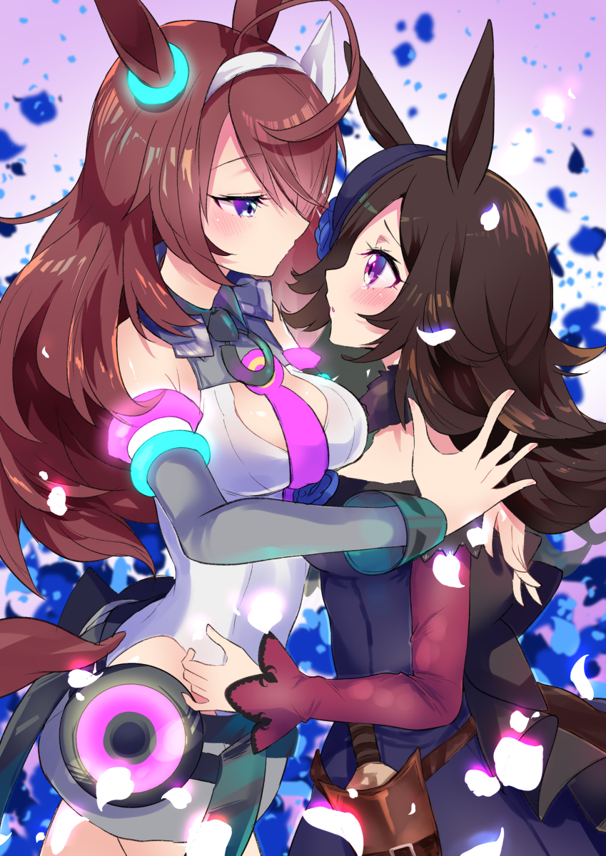 This is a pixiv picture whose title is ミホノブルボンとライスシャワー.