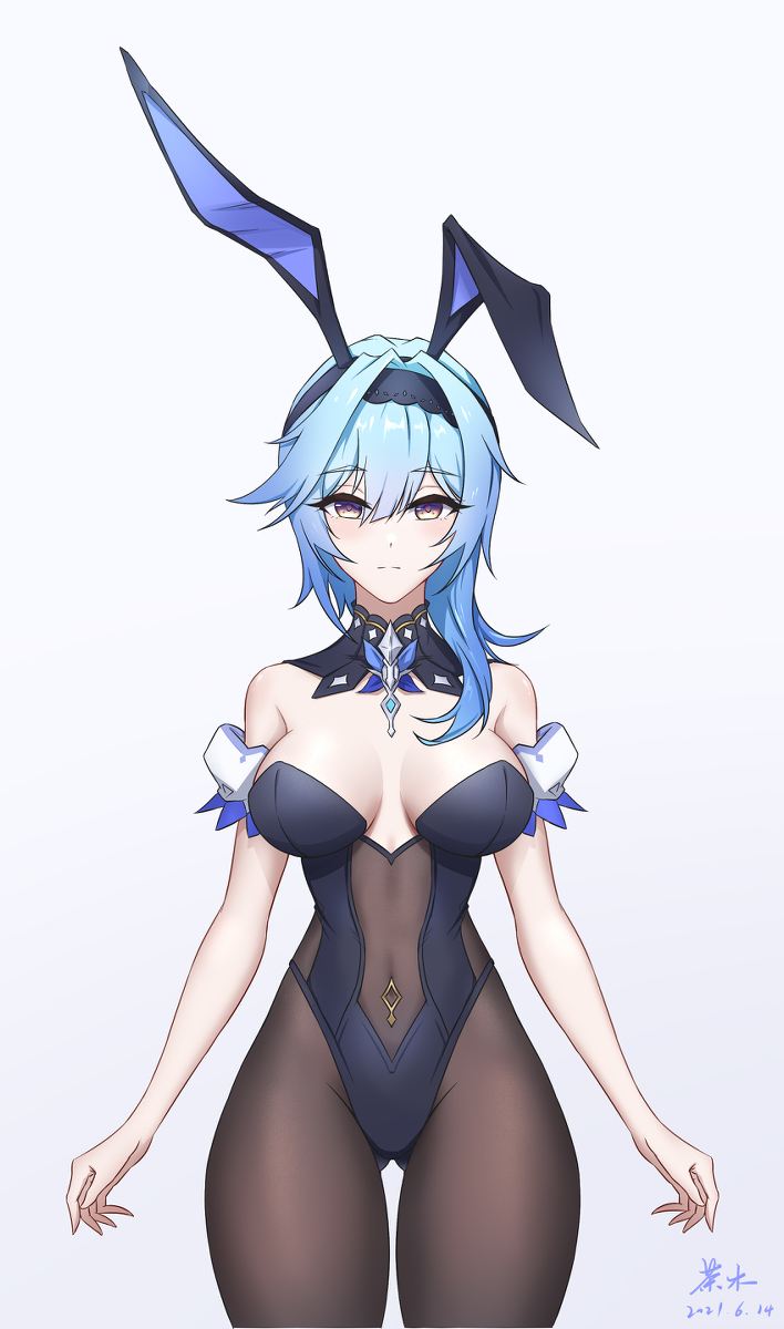 This is a pixiv picture whose title is 兔女郎优菈.