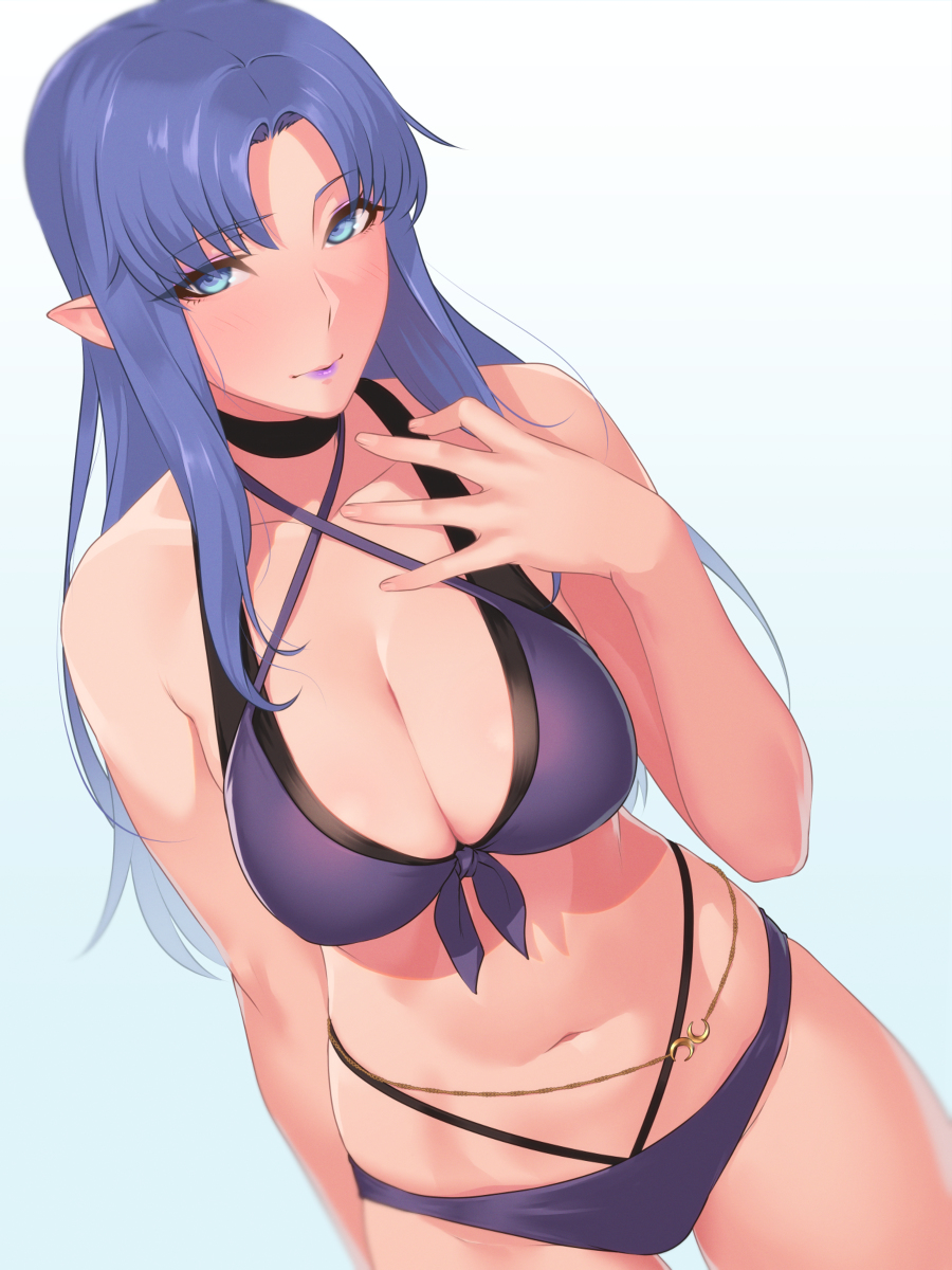 This is a pixiv picture whose title is 水着メディアさん.