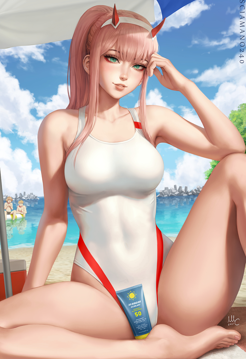 This is a pixiv picture whose title is ゼロツー  - Zero Two.