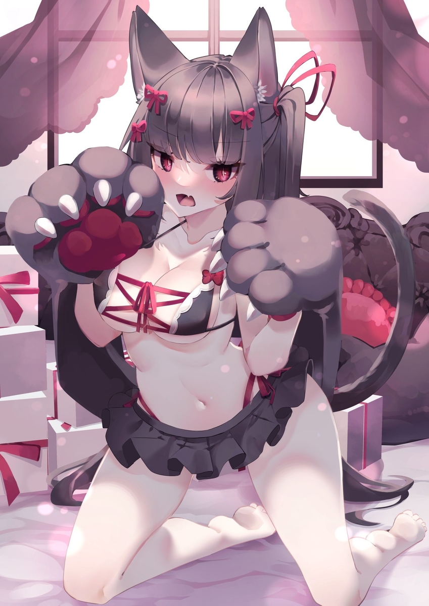 This is a pixiv picture whose title is 室内で水着.