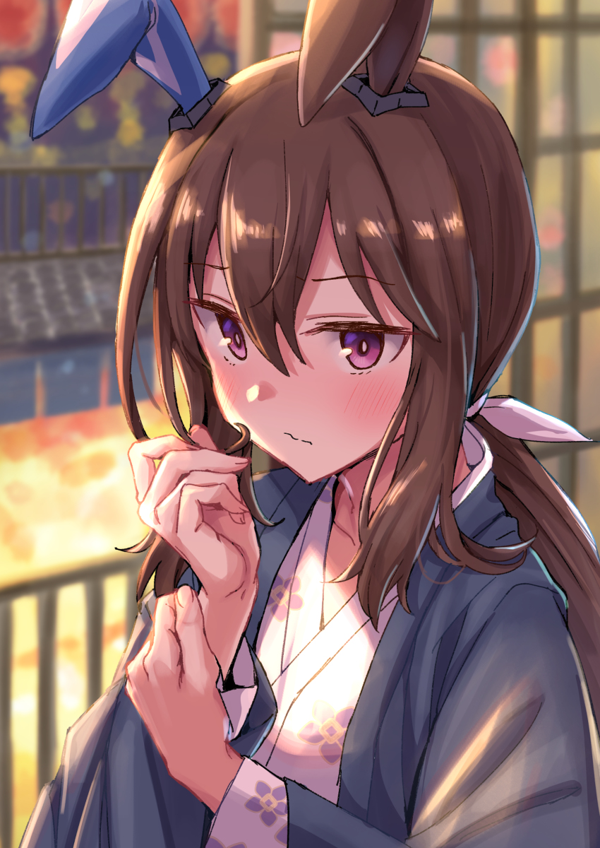 This is a pixiv picture whose title is アドマイヤベガと温泉.
