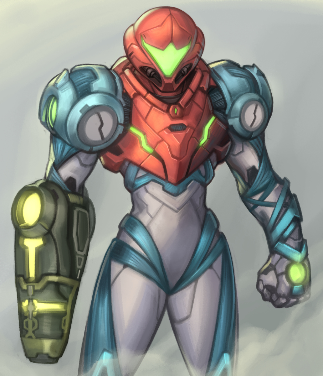 This is a pixiv picture whose title is Metroid Dread Samus Aran.