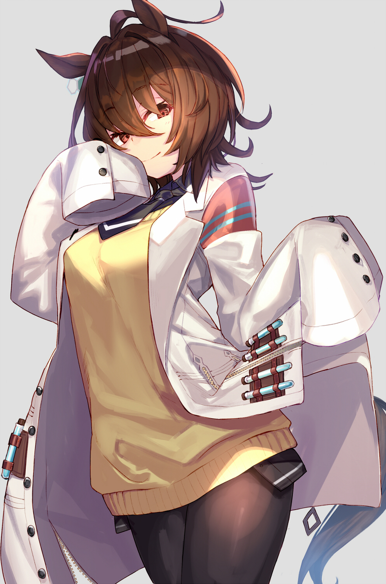 This is a pixiv picture whose title is なんらかの実験をしているアグネスタキオン.