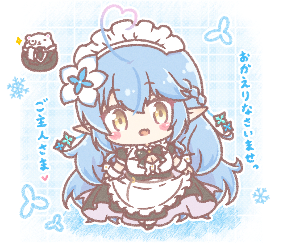 This is a pixiv picture whose title is メイドラミィちゃん❄.