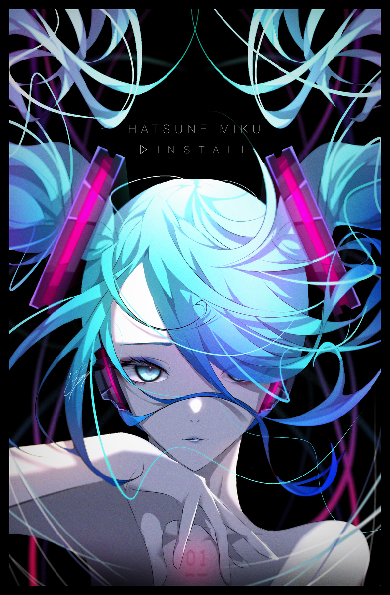 This is a pixiv picture whose title is 初音ミク.