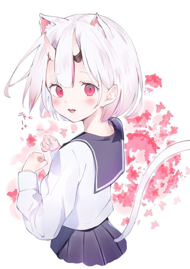 This is a pixiv picture whose title is にゃきり🐈👹.