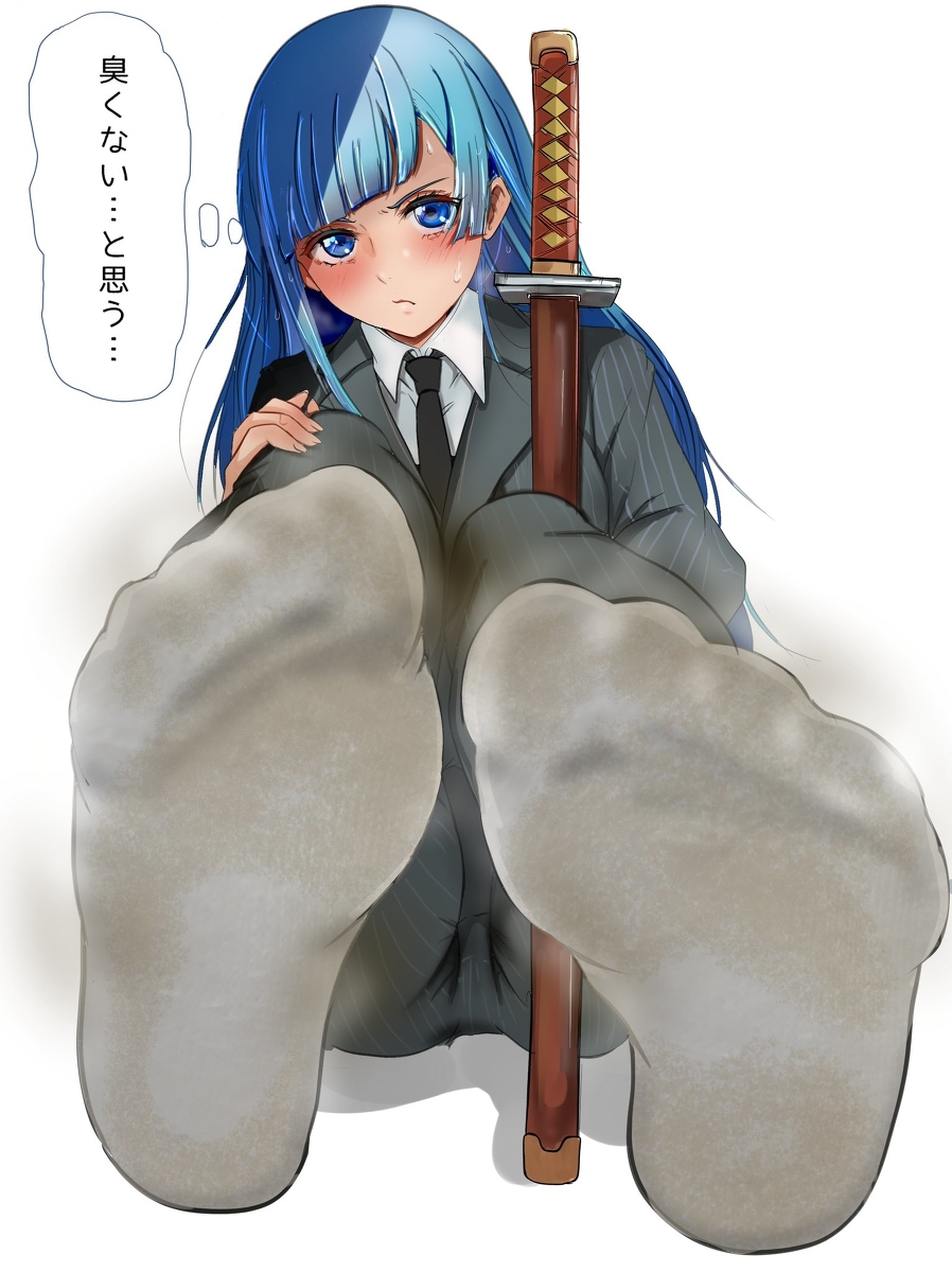 This is a pixiv picture whose title is 三輪霞ちゃんの足のニオイ.