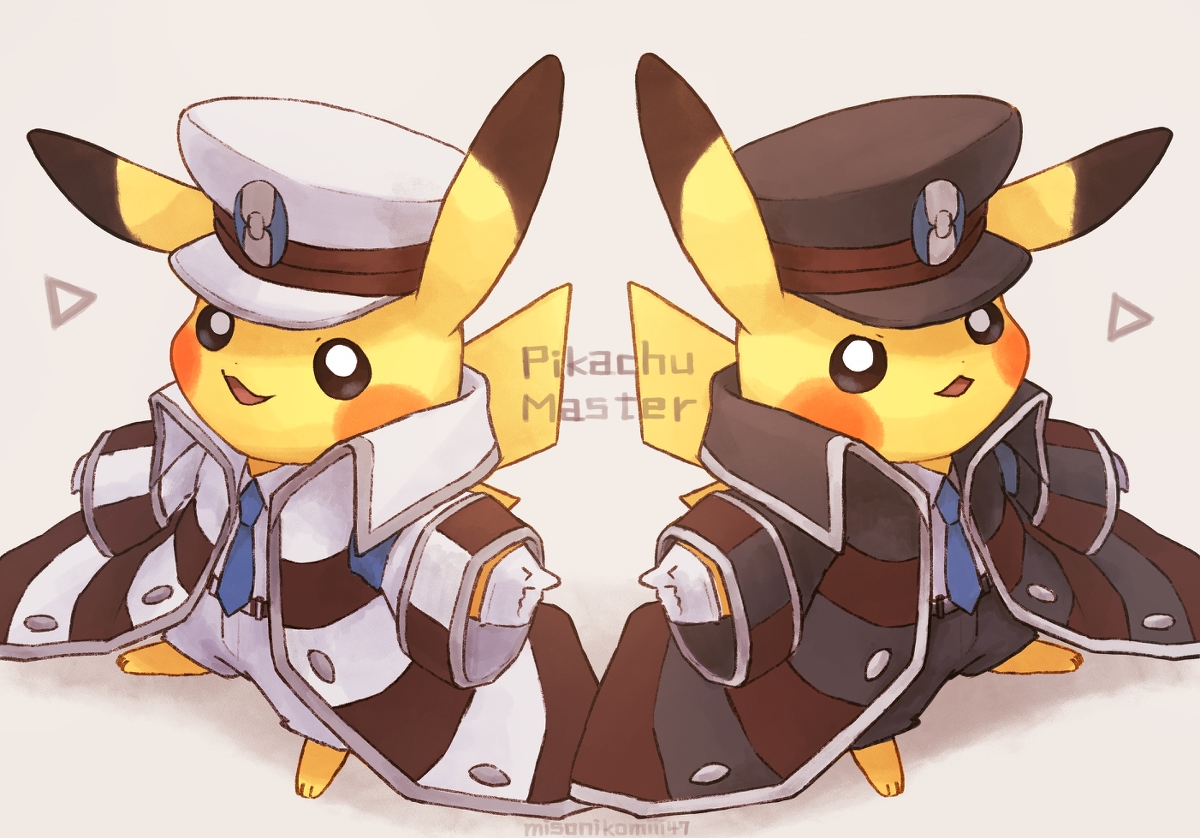 This is a pixiv picture whose title is ▽PIKACHU MASTER▲.