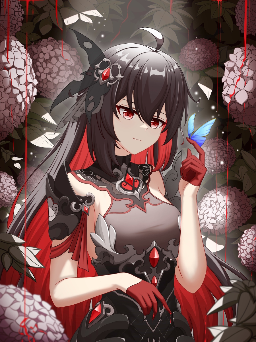 This is a pixiv picture whose title is 双生（黑）.