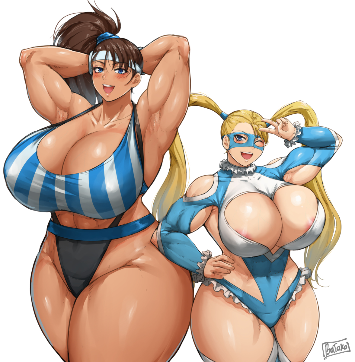 This is a pixiv picture whose title is Black Widow & R. Mika.