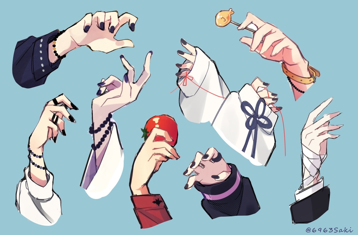 This is a pixiv picture whose title is 手.