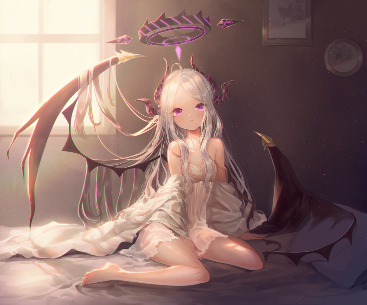 This is a pixiv picture whose title is 「…おはよ、せんせい」.
