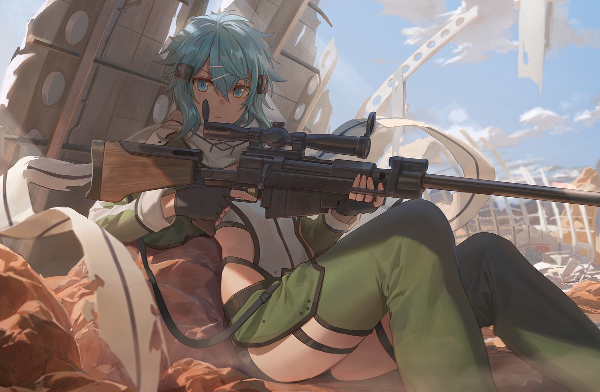 This is a pixiv picture whose title is 朝田 詩乃 (Asada Shino).