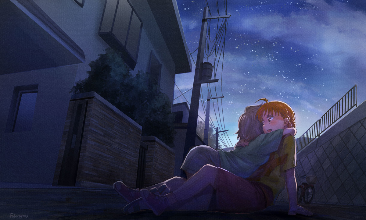 This is a pixiv picture whose title is 夜空.