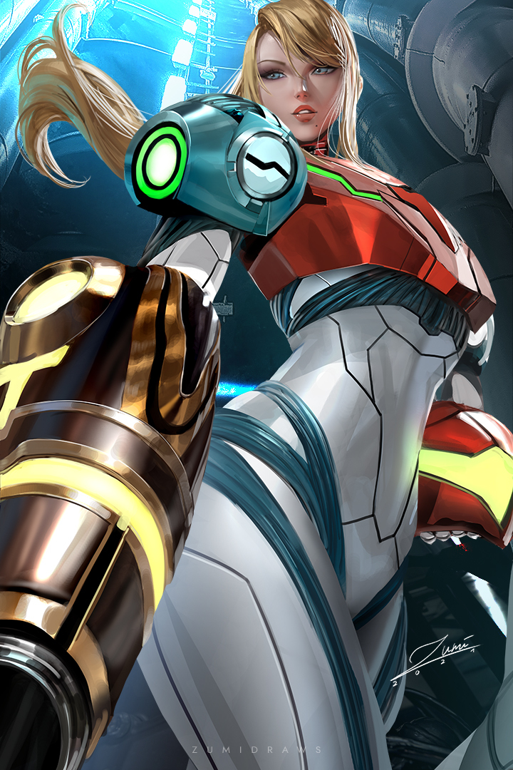 This is a pixiv picture whose title is Samus.