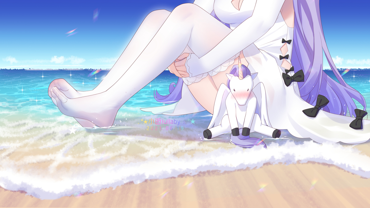 This is a pixiv picture whose title is 独角兽-小小浪花.