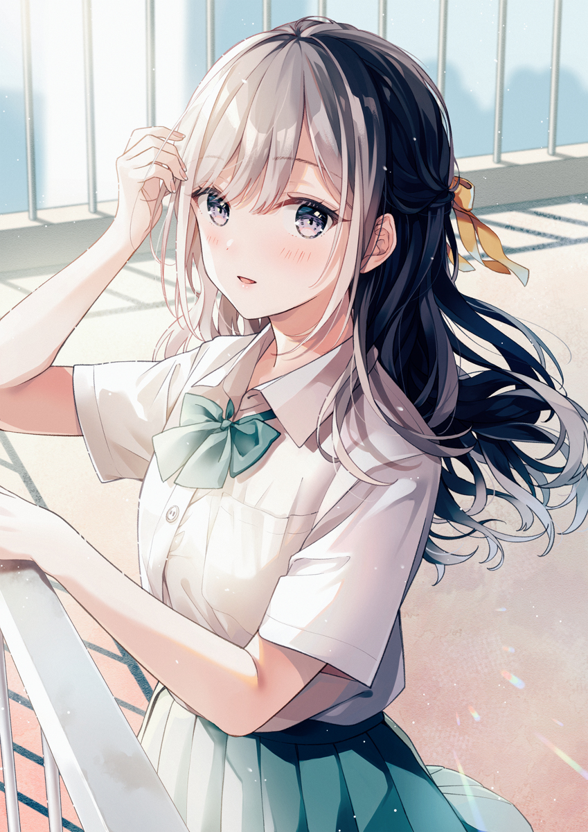 This is a pixiv picture whose title is 「君もサボりに来たの？」.
