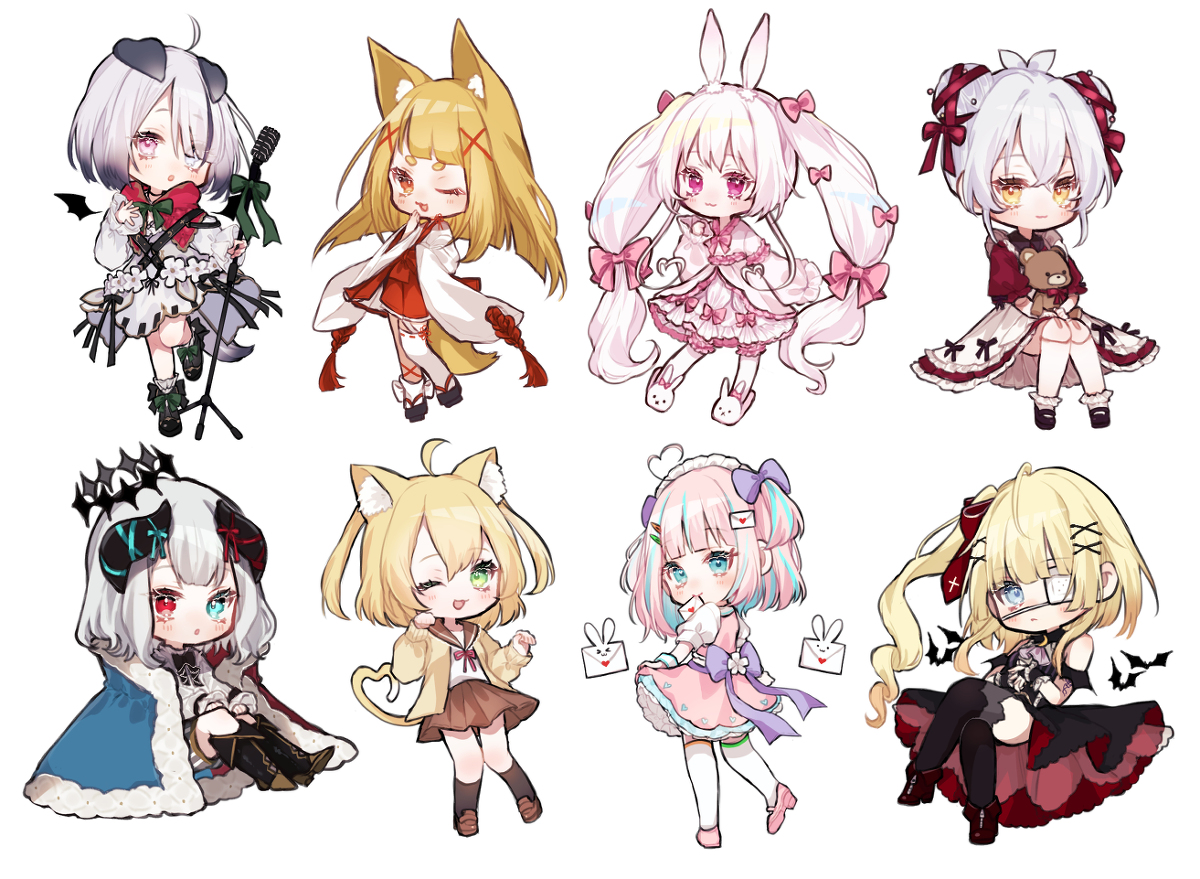 This is a pixiv picture whose title is デフォルメ練習まとめ①.