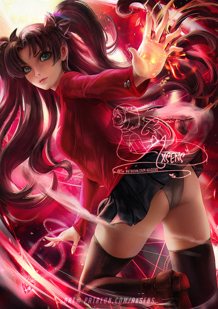 This is a pixiv picture whose title is 遠坂 凛 / Rin Tohsaka.