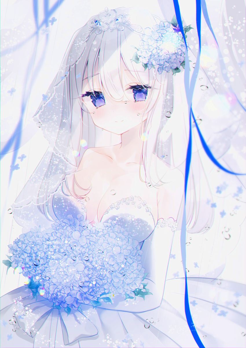 This is a pixiv picture whose title is 6月の花嫁.