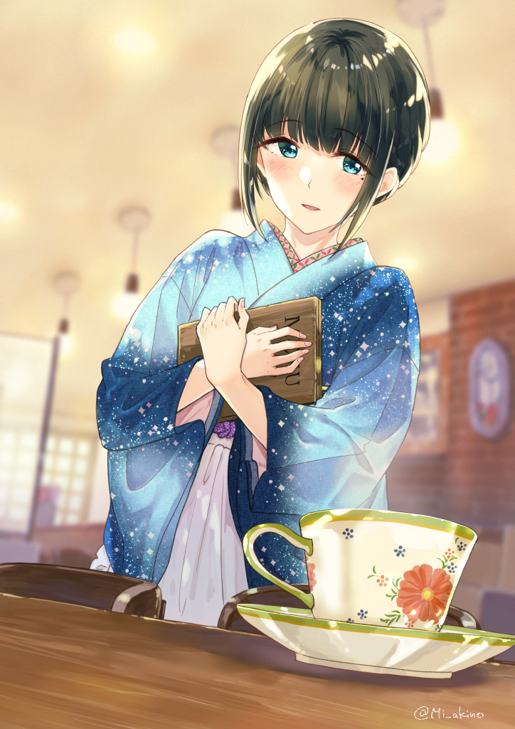 This is a pixiv picture whose title is 珈琲をしづかに4.