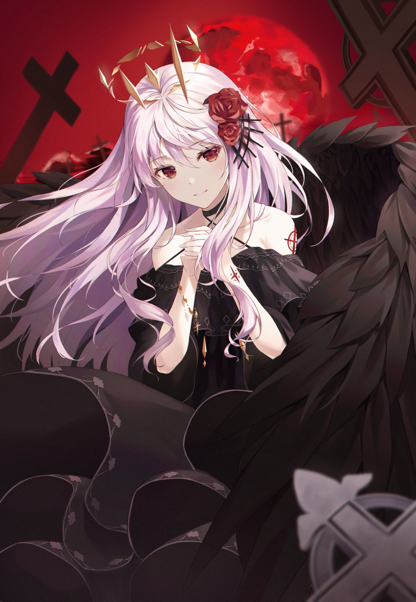 This is a pixiv picture whose title is 赤い天使.